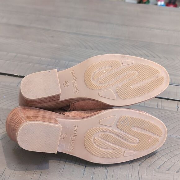 Gentle Souls Blaise Suede Slingback Booties Sz 7.5 - Picture 7 of 10